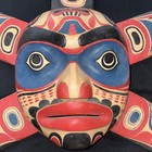 Large Native American Sun Mask Pacific Northwest Coast Tribe Haida Salish