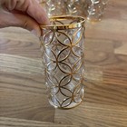 Imperial Glass Sortijas De Oro Pattern Gold Tumblers Set Of 8