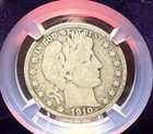 1910 P Barber Half Dollar Ngc Genuine Semi-key Date  Silver