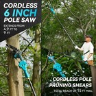 Seesii 4-in-1 Cordless Pole Saw   Pole Pruning Shears Combo Kit Chainsaw Cutter
