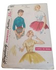 Vtg 1940s Simplicity Pattern 1693  Misses And Junior Blouse Size 14 Bust 34