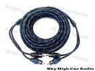 Sky High Car Audio 2 Channel 6 Ft Rca Cables Triple Shield Nylon Coated 6  