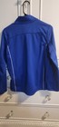 Lands  End Blue Track Jacket Youth Xl Full-zip Fleece Pockets Mock Neck