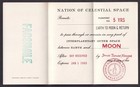 James Mangan s Passport To The Moon  Nation Of Celestial Space  Roundtrip Ticket