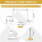 4 Pcs 80x80mm U Shape Tube Clamp W Phillips Head Self Drilling Screws For Repair