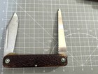 Vintage 60-72 Western Boulder Co 932 Ranger Knife Saw Brown Jigged Handle Sheath