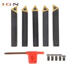 1 2  Carbide Indexable Turning Tool Lathe Tool Bit With Carbide Inserts 5 Pcs