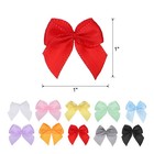 100pcs Mini Ribbon Bows 1  Mini Fabric Satin Ribbon Flower Bows Multicolor