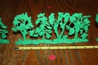 Four Vintage Marx Army Battleground Trees And Two Sets Of Two Trees Tank - Mpc