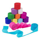 12 Rolls Crepe Paper Decors All In Vibrant Color For Birthday Party Wedding