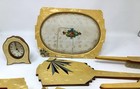 Vtg 11 Pcs Art Deco Vanity Dresser Set 1930   s Celluloid Plus 4 Pcs Bonus Free