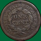1852 Braided Hair Large Cent Good G Coin  35677