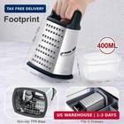 Ourokhome Cheese Grater  Handheld Box Grater With Container   Lid  4-sided Stain