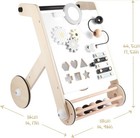 Asweets Wooden Baby Walker Push Pull Activity Toy Stand Toddler Roller