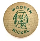 Vintage Wooden Nickel Green -cafe In The Park  -princeton nj