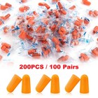 200 400x Ear Plugs Lot Bulk Soft Orange Foam Sleep Travel Noise Shooting Earplug