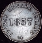 1857    Penny Prince Edward s Island -  self Government And Free Trade  Type 