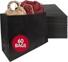  60pc  16x6x12  - Premium Black Gift Bags With Twisted Handles