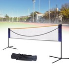 Portable 20ft Badminton Net Indoor Outdoor Volleyball Training Court Sports Tool