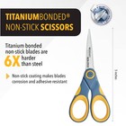 Westcott 5-inch Non-stick Titanium Scissors For 5-inch  1-pack   Grey yellow