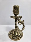Vintage Candlestick Holder  Metal brass Colored