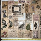 Vintage Lot Of 42 Wood Block Rubber Stamps