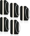 5pack Black Aluminum Luggage Tag With Name Id Card Perfect To Quickly Spot Lu   