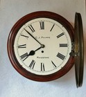 Round Dial Fusee Clock Snail Movement Gpo Railway Wall Clock Railway Post 
