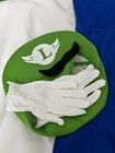 Super Mario Luigi Halloween Cosplay Costume Adult Size Hat Gloves Mustache