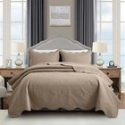 Quilted Floral Bedspread With Pillow Shams 3 Piece Soft Bedding Throw Queen King