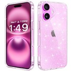  Compatible With Iphone 16 Plus Case Glitter  Hard Pc For Iphone 16 Plus Clear