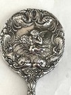 Wow---antique Art Nouveau Unger Brothers Sterling Silver Repousse  Mirror  8 285