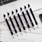 12 Pieces Black Ballpoint Pen With Stylus Tip  2 In 1 Stylus Pen  Premium Metal
