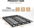 5 Inch Box Spring Full Size Bed  Heavy Duty Metal Mattress Foundation  3000 Lbs