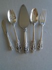 Wallace Grande Baroque  Sterling Silver   Hostess Serving Set 5 Pcs   Excellent 