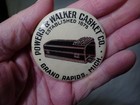 Rare Antique Celluloid  powers   Walker Casket Co   Grand Rapids Michigan Sign