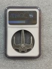 2022 Star Wars X-wing Shaped Fighter 1 Oz Silver Ngc Ms70 Antiqued Coin   W  Coa