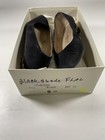 Vtg St John Womens Black Suede Shoes 8 Aa Flats Heels Pumps Made In Italy