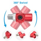 2pcs 1 4  Npt 360 Degree Swivel Air Hose Fittings With 1 4  Mnpt Quick Connect