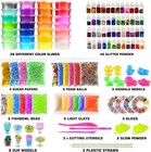 126 Pcs Diy Slime Kit For Kids Girls Boys W  Glow Powder  Glitter   More