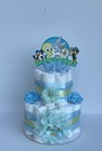 Small 2 Tier Looney Tunes Diaper Cake Baby Shower Boy   Parent   s Choice 