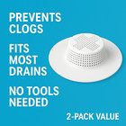 2-pack Hair Catcher Drain Protector 5  For Tub   Shower     Prevents Clogs