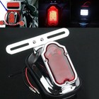 Red Tombstone Style Brake License Plate Tail Light For Harley Chopper Cafe Racer