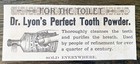 Dr  Lyon s Perfect Tooth Powder Original 1892 Vtg Victorian Dentifrice Print Ad 