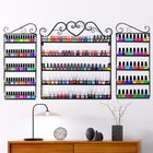 Combination Metal Nail Polish Display Organizer 5 Tier Wall Rack Holder Black Us