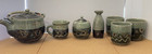 Japanese Somayaki Soma Ware Green Crackle Golden Horse Tea Set 7 Piece