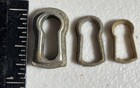 Lot Of 3 Different Vintage Brass Escutcheon Keyhole Key Hole Inserts