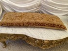 1800s Antique 28   x10    French Griffin Gold Petit Point Tapestry Bolster Pillow