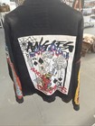 Waimea Grunge Graffiti Black Denim Men   s 2xl Jacket
