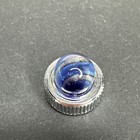 Contemporary Handmade Art Glass Marble  42  Blue   Grey Sparkle Peewee Mib   Uv